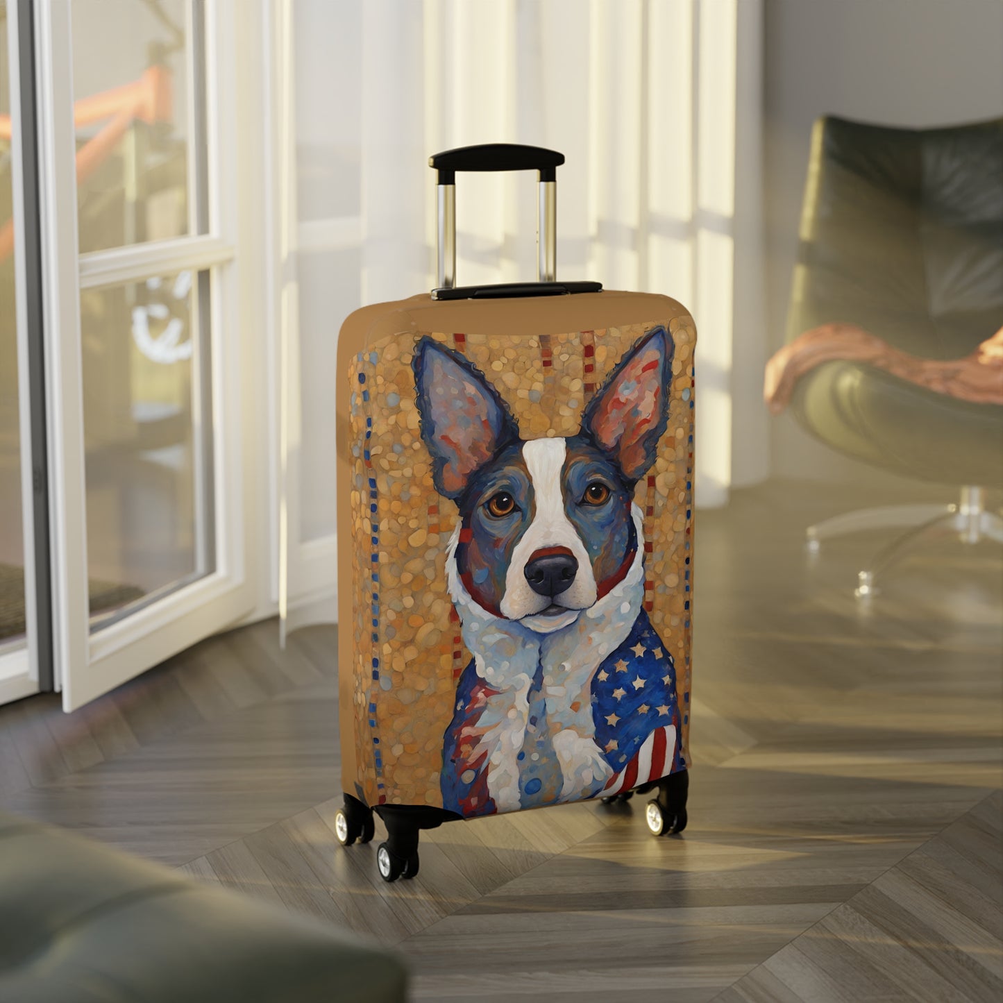 America Dog Luggage Cover