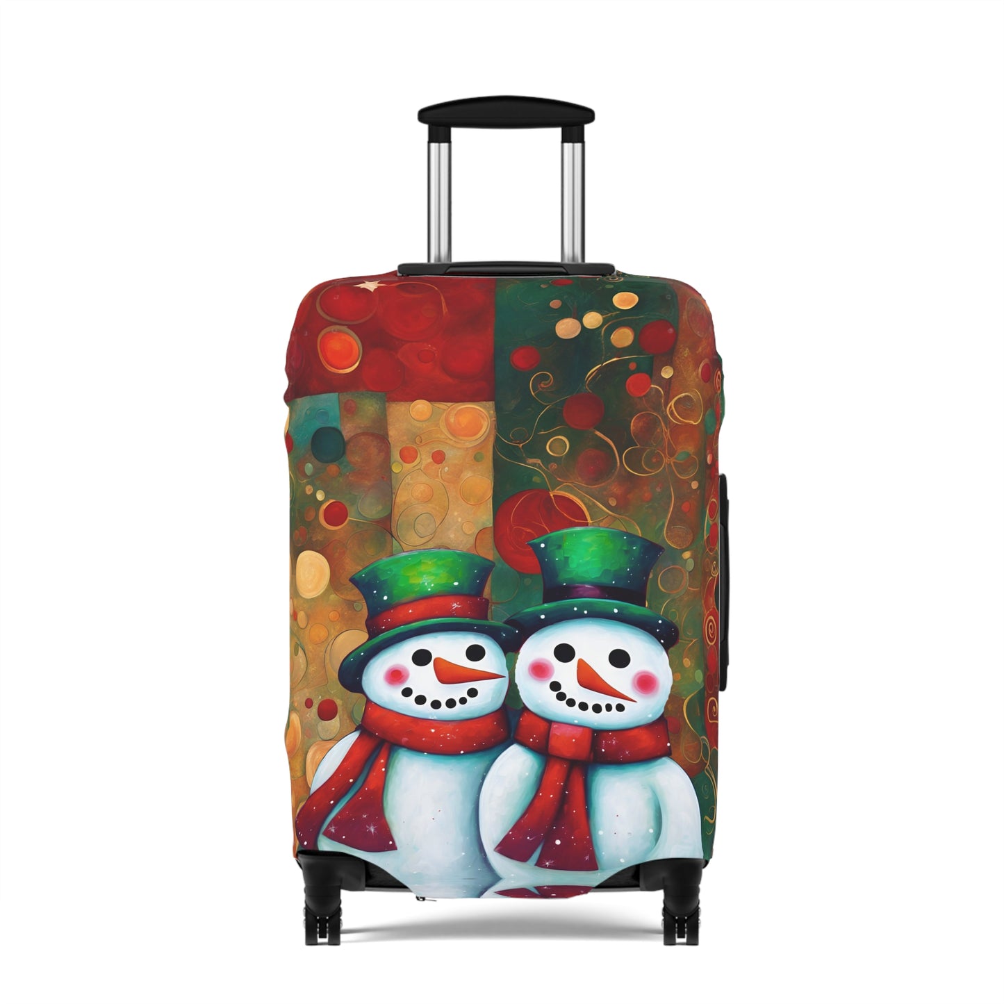 Snowman Couple Luggage Cover