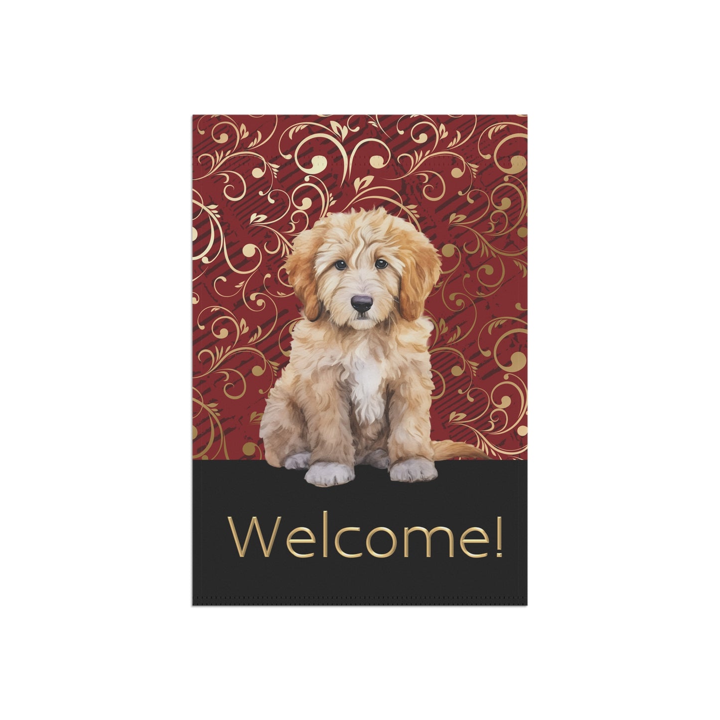 Goldendoodle Welcome 2-Sided Garden & House Flag/Banner