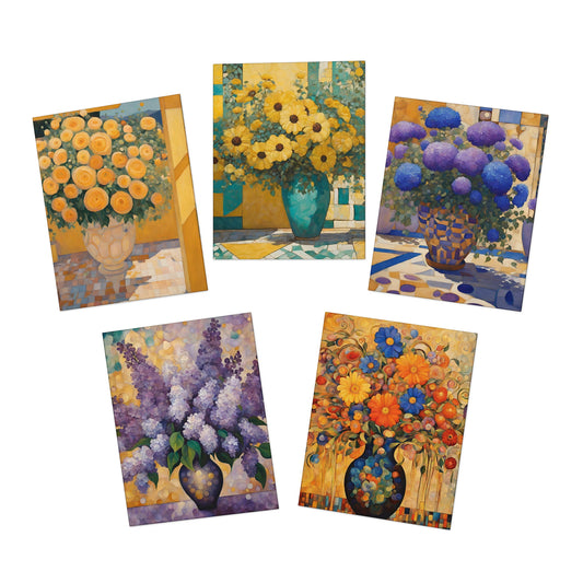 Get Well Bouquets Greeting Cards (5-Pack)