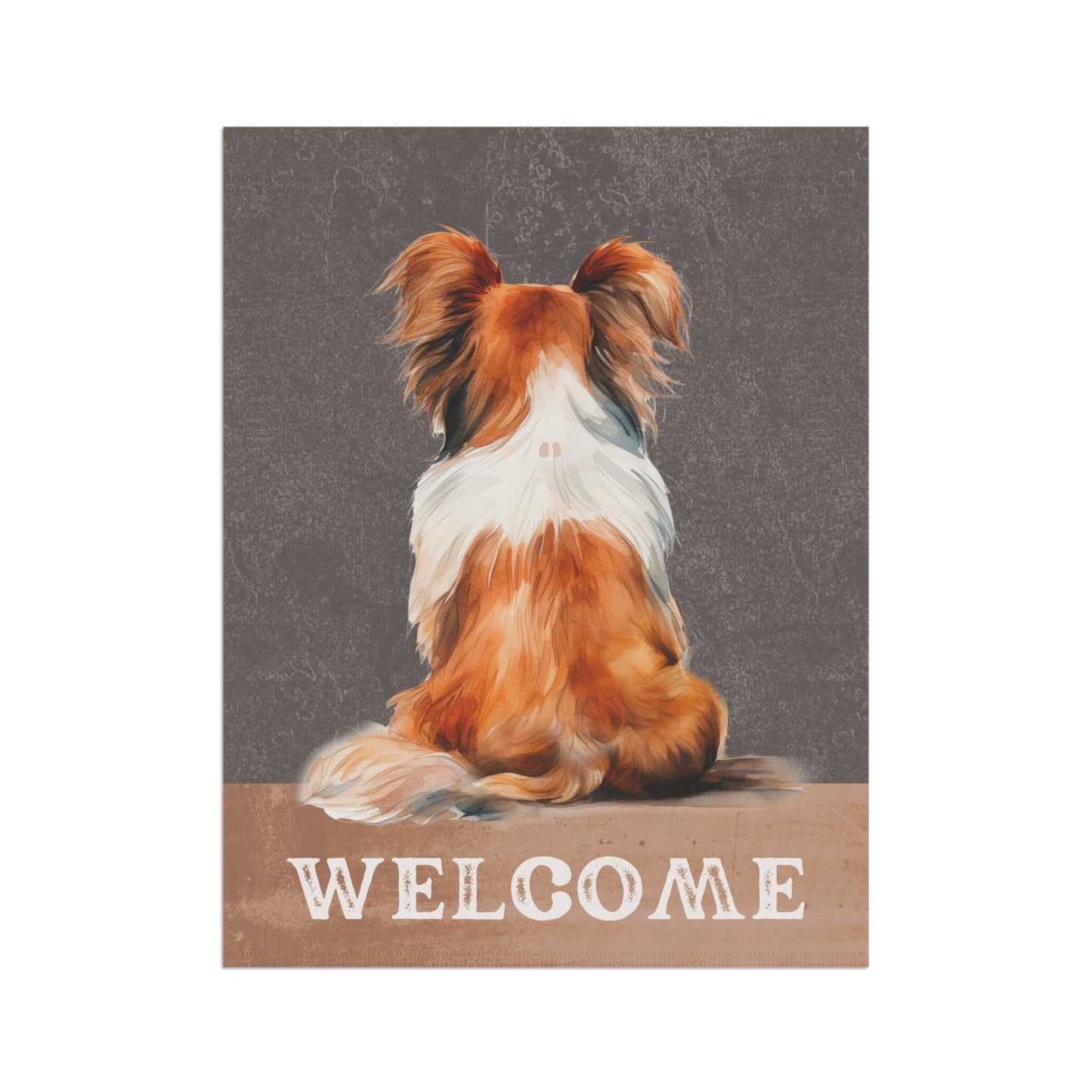 Papillon Welcome 2-Sided Garden & House Flag/Banner