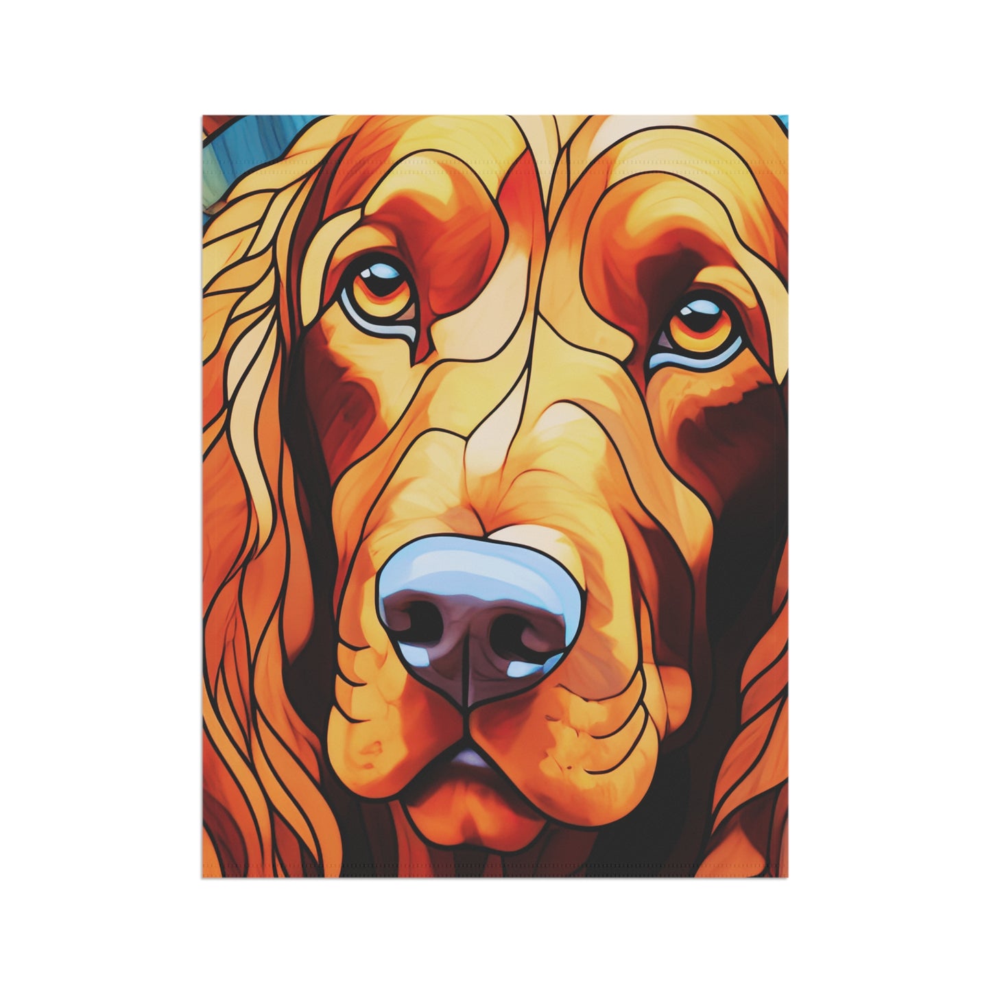 Irish Setter Face Stained Glass Look 2-Sided Garden & House Flag/Banner