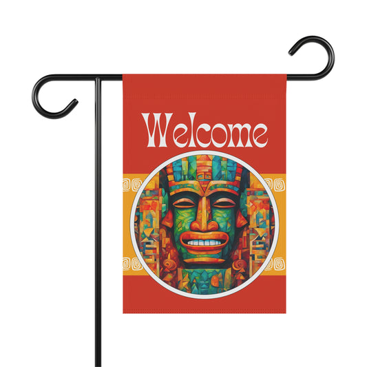 Tiki Chill Welcome 2-Sided Garden & House Flag/Banner