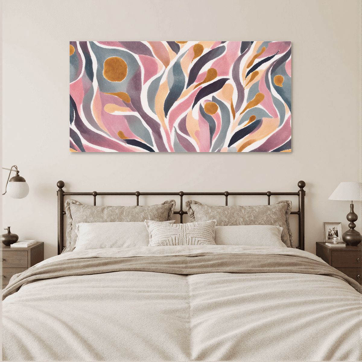 60" x 30" Printed Canvas Fabric Wall Art - No Frame (Made in USA)