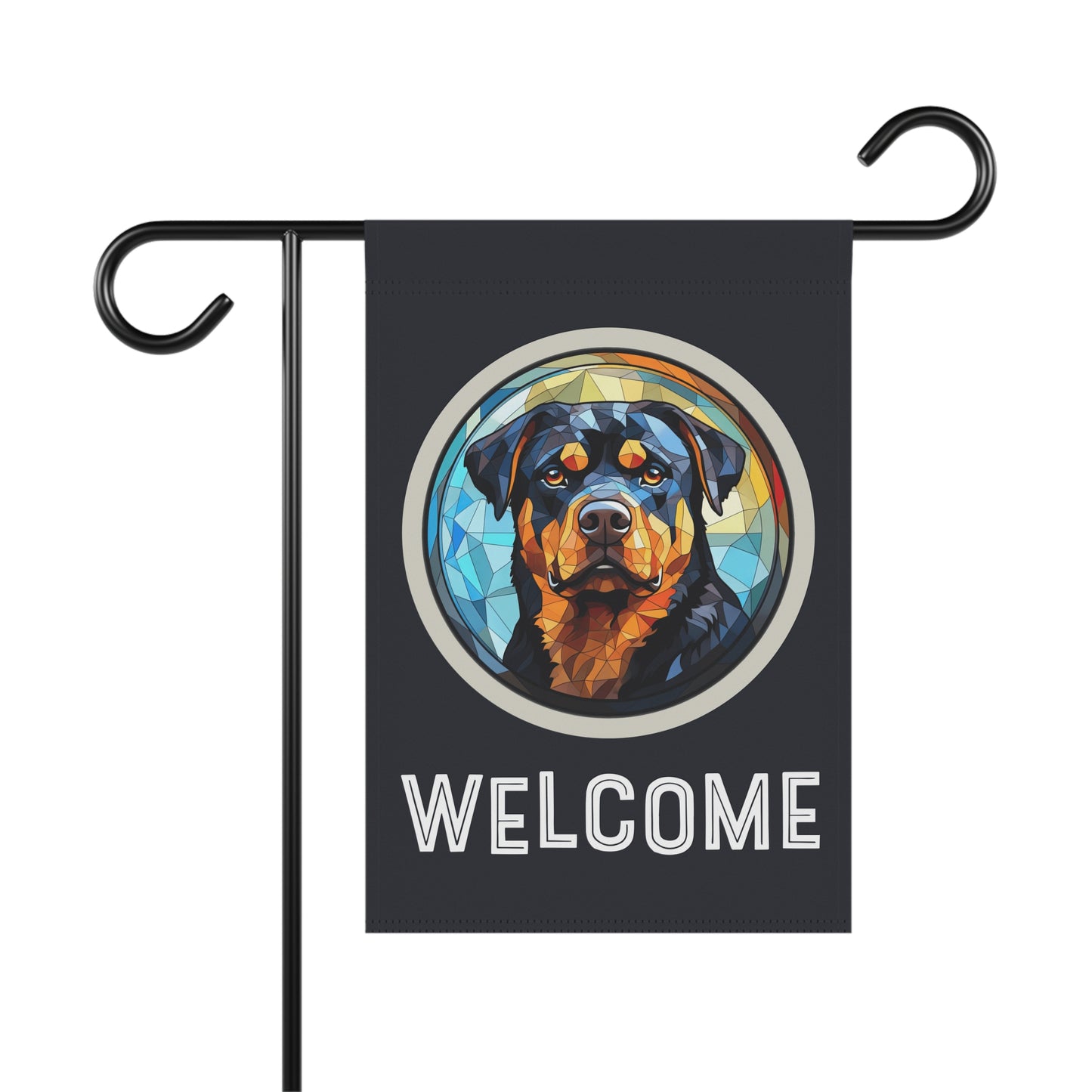 Rottweiler Welcome 2-Sided Garden & House Flag/Banner