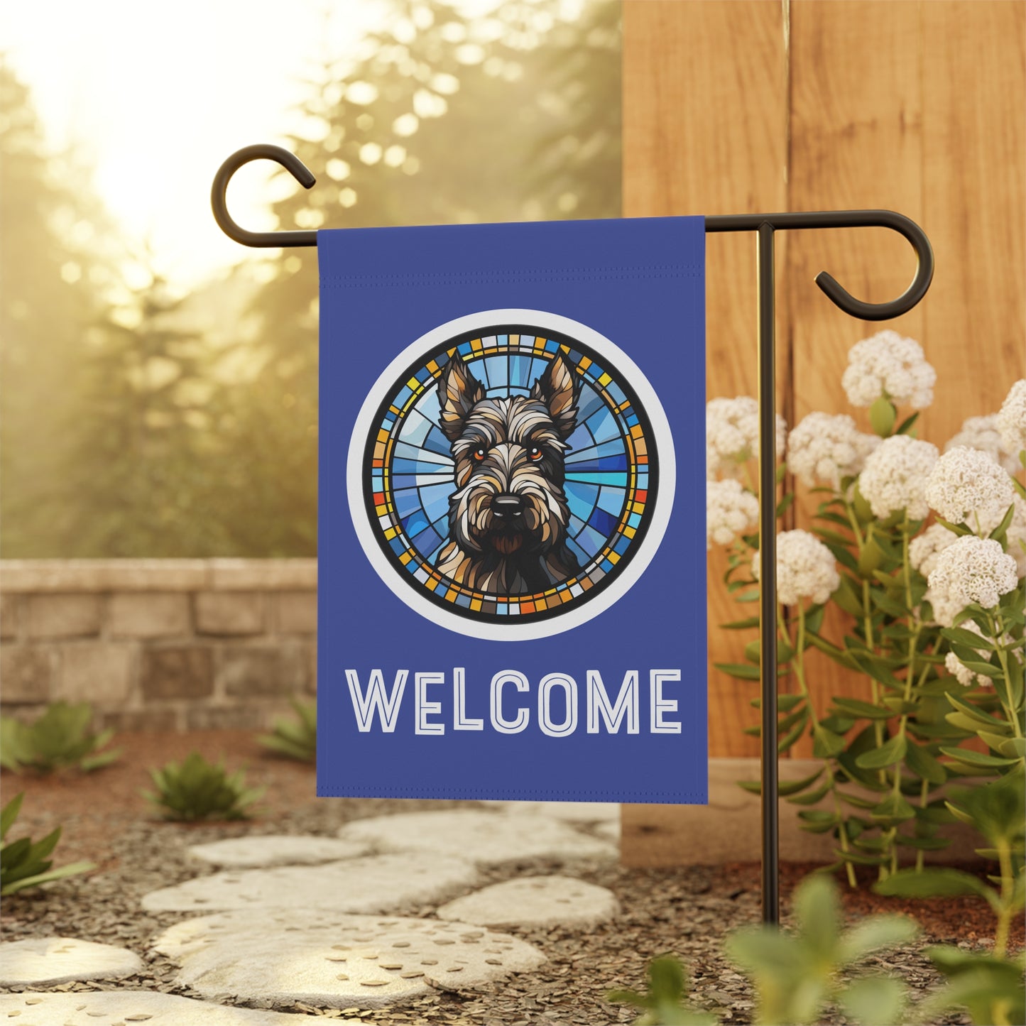 Scottish Terrier Welcome 2-Sided Garden & House Flag/Banner