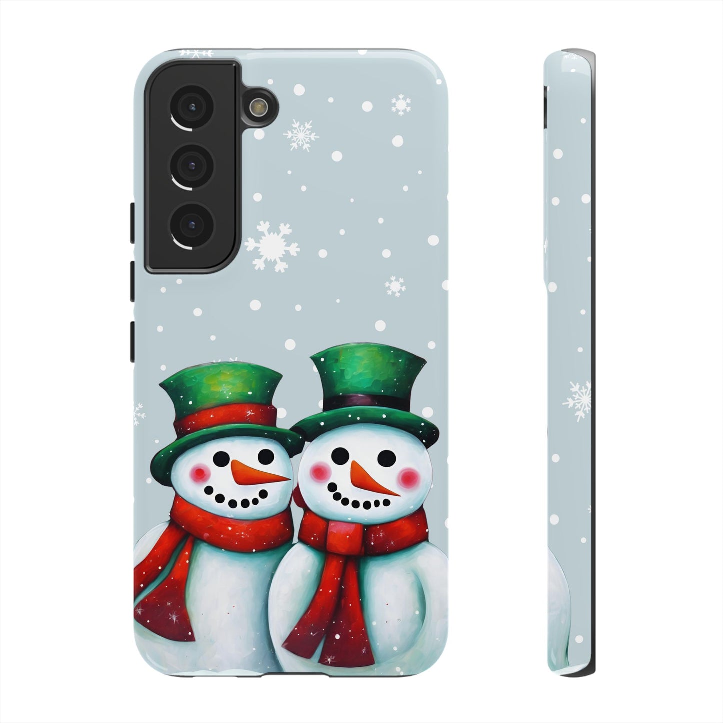 Snowman Couple iPhone Samsung Galaxy Google Pixel Tough Cases