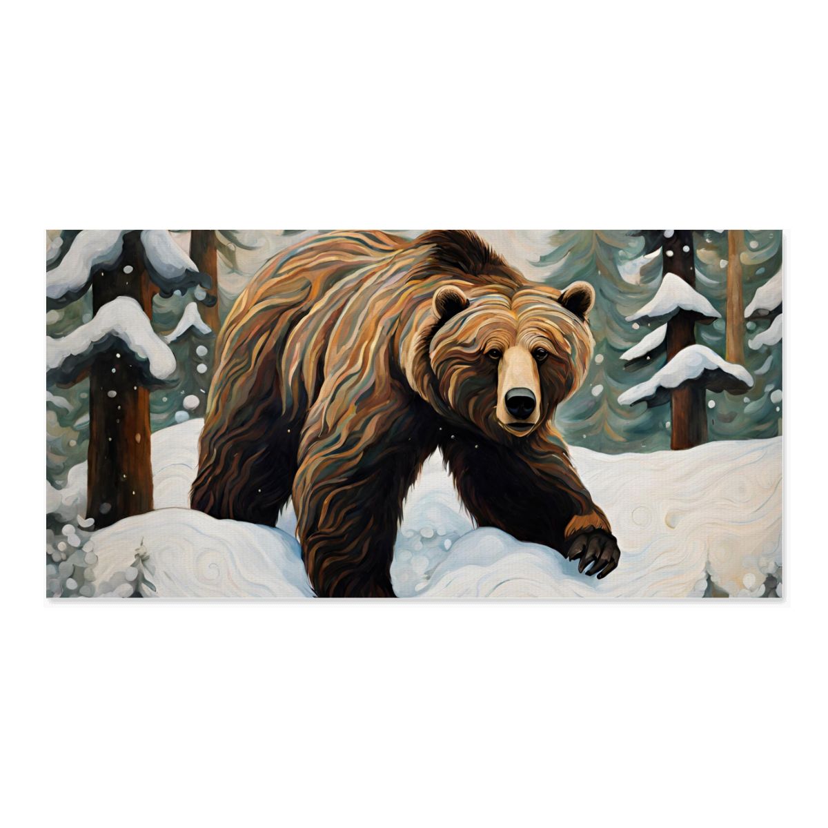 60" x 30" Printed Canvas Fabric Wall Art - No Frame (Made in USA)