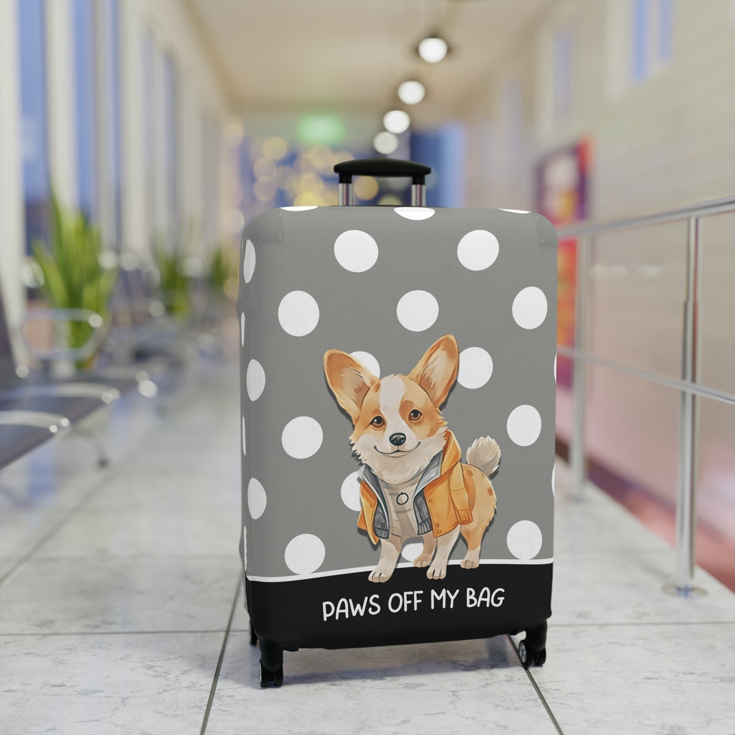 Corgi In Jacket Paws Off My Bag Luggage Cover