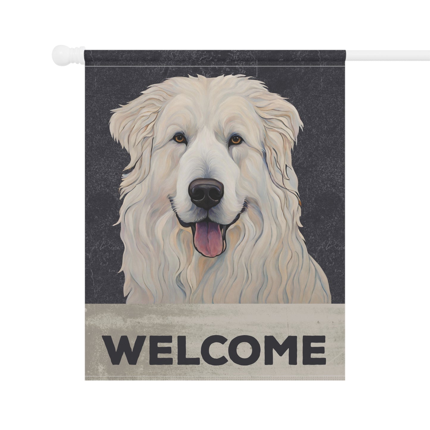 Great Pyrenees Welcome 2-Sided Garden & House Flag/Banner