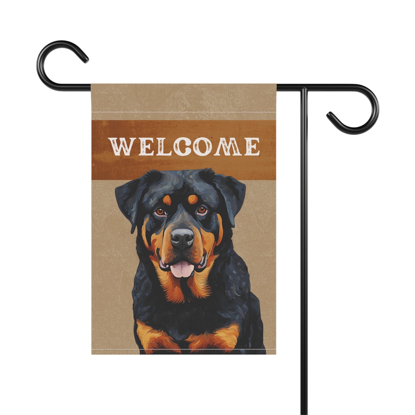 Rottweiler Welcome 2-Sided Garden & House Flag/Banner