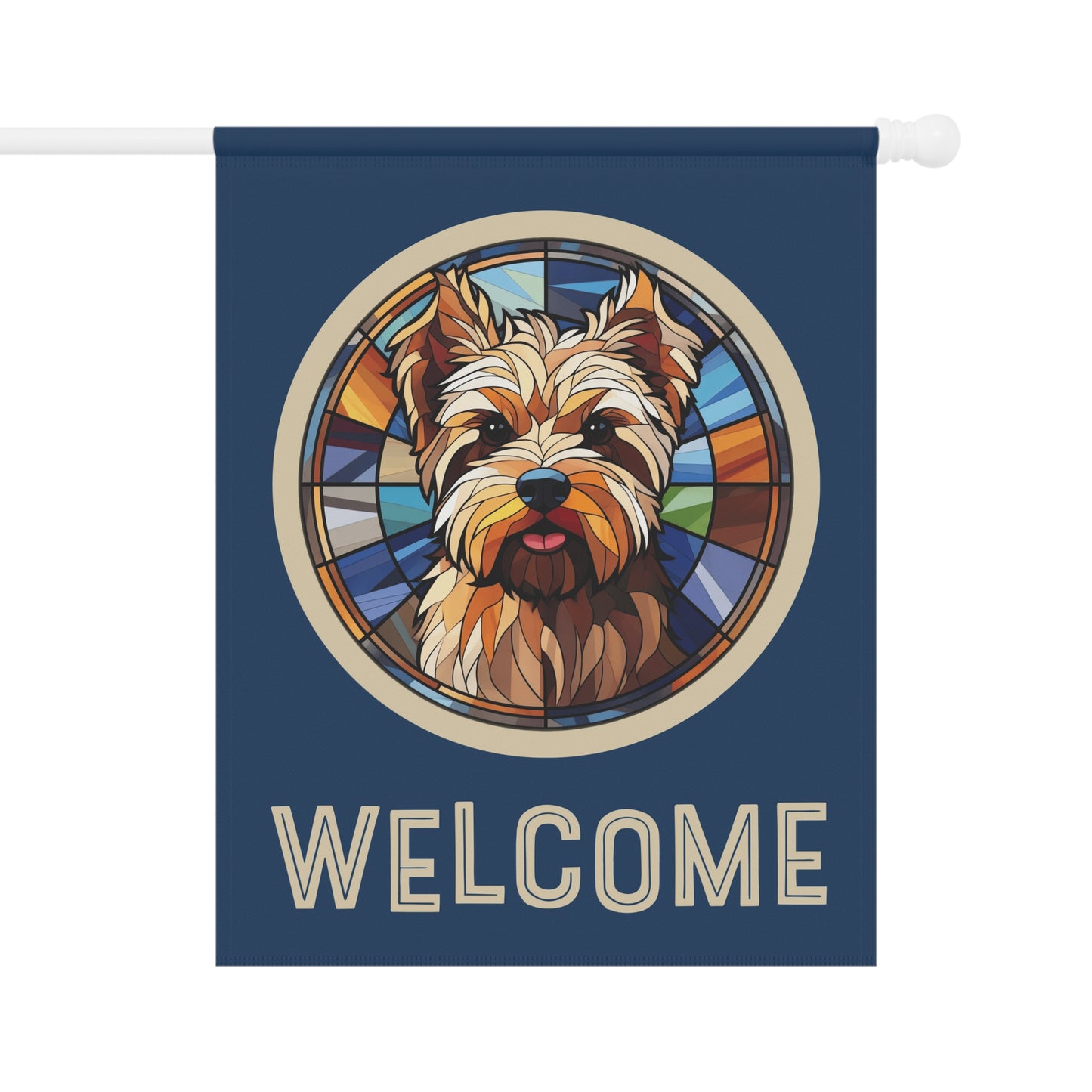 Biewer Terrier Welcome 2-Sided Garden & House Flag/Banner