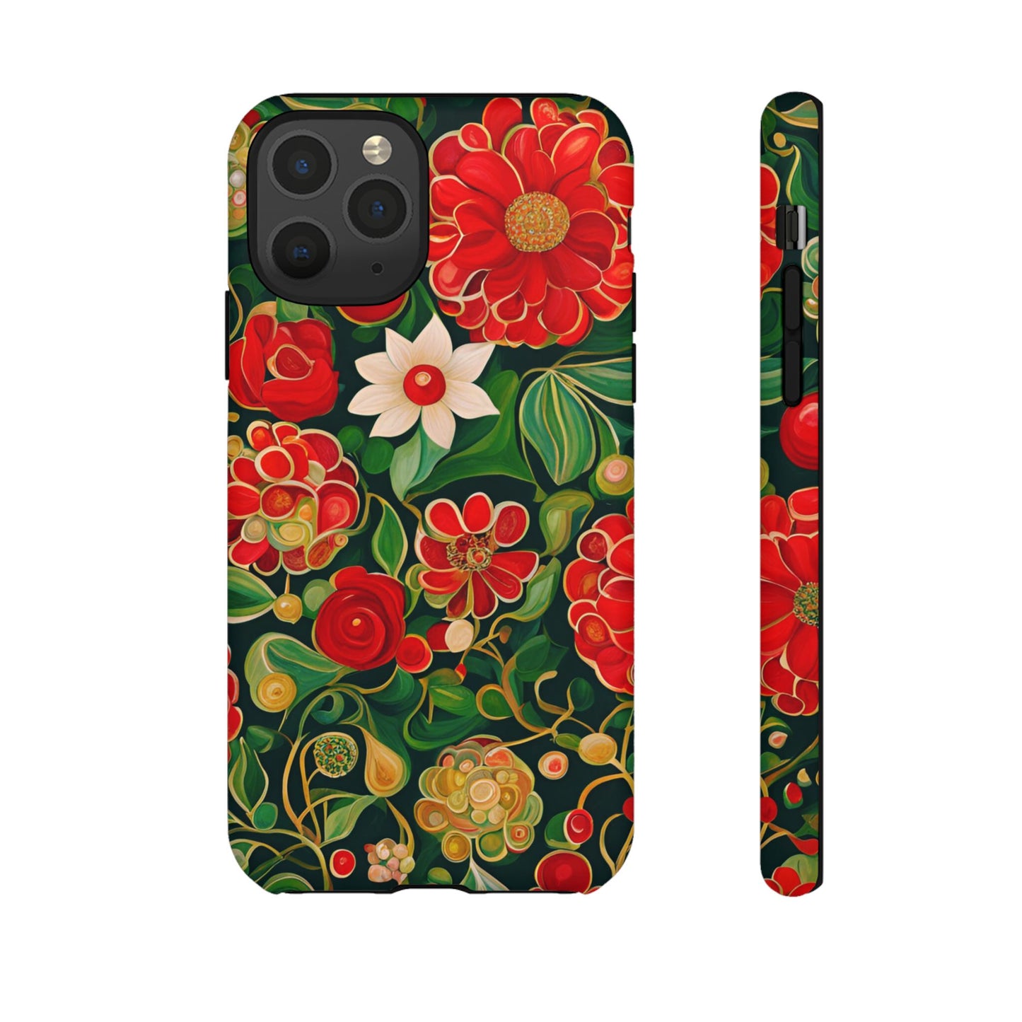 December Flowers iPhone Samsung Galaxy Google Pixel Tough Cases