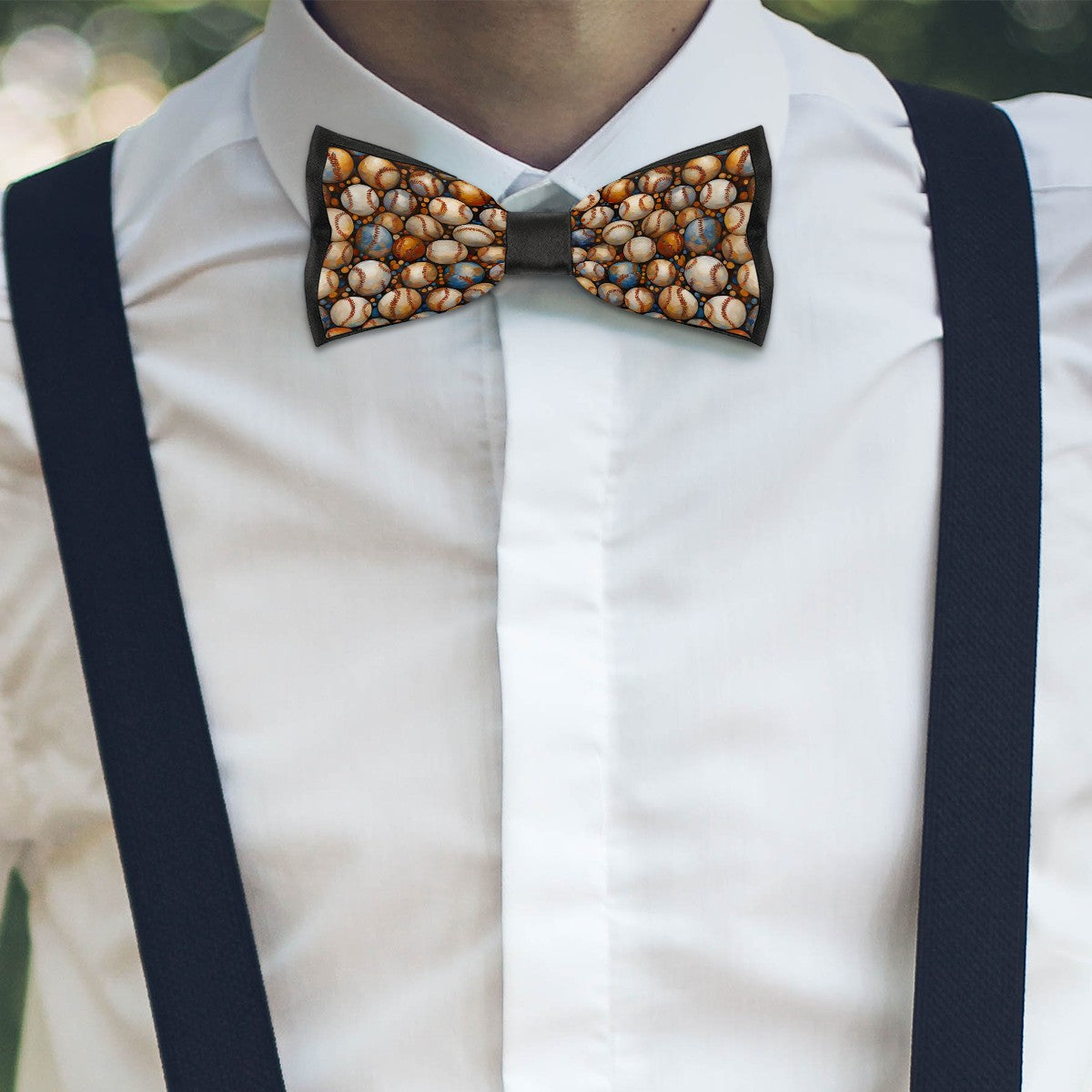 Vintage Baseballs Adjustable Bow Tie