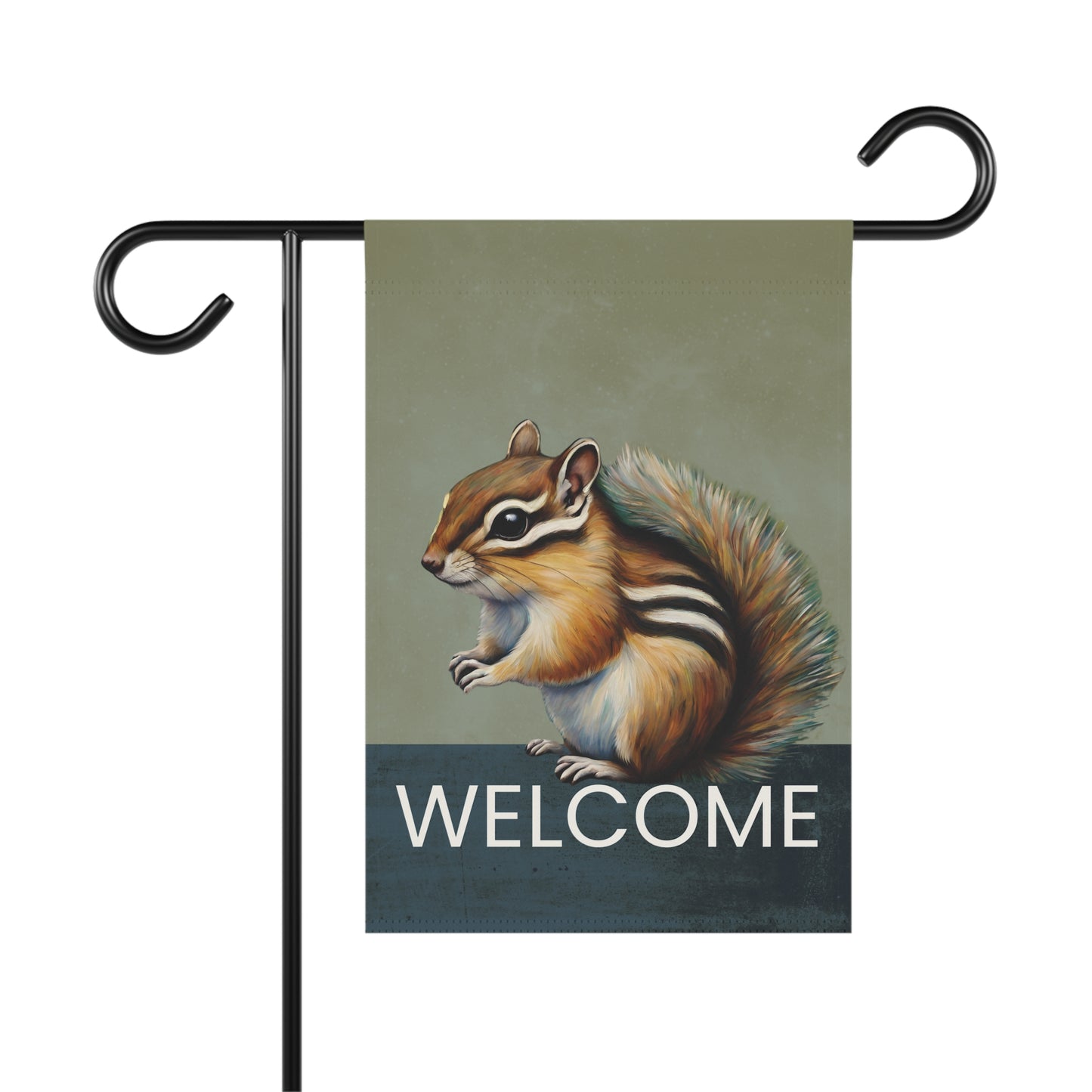 Chipmunk Welcome 2-Sided Garden & House Flag/Banner