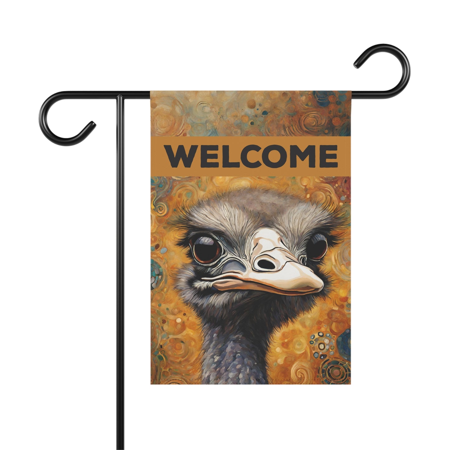 Ostrich Welcome 2-Sided Garden & House Flag/Banner