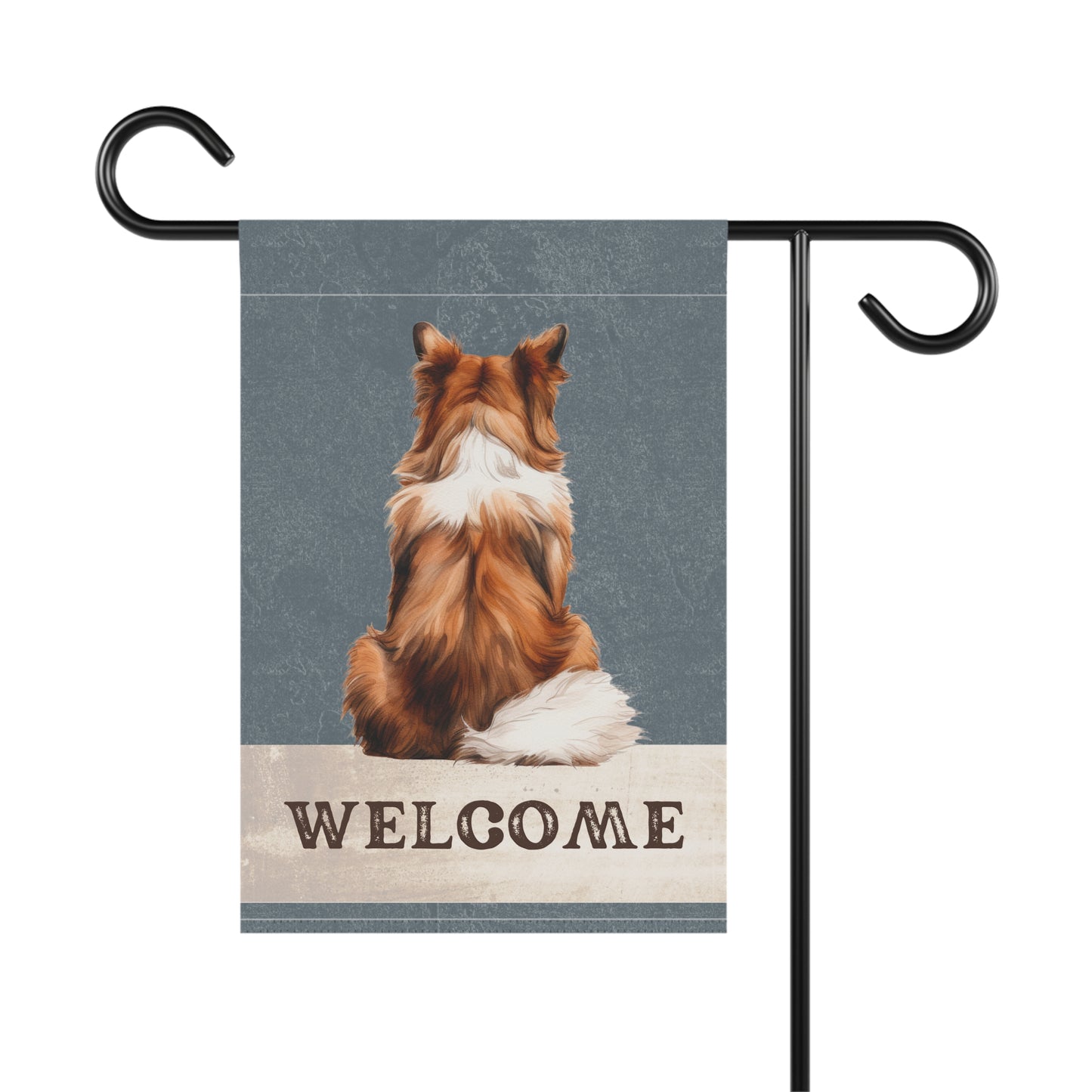 Sheltie Welcome 2-Sided Garden & House Flag/Banner