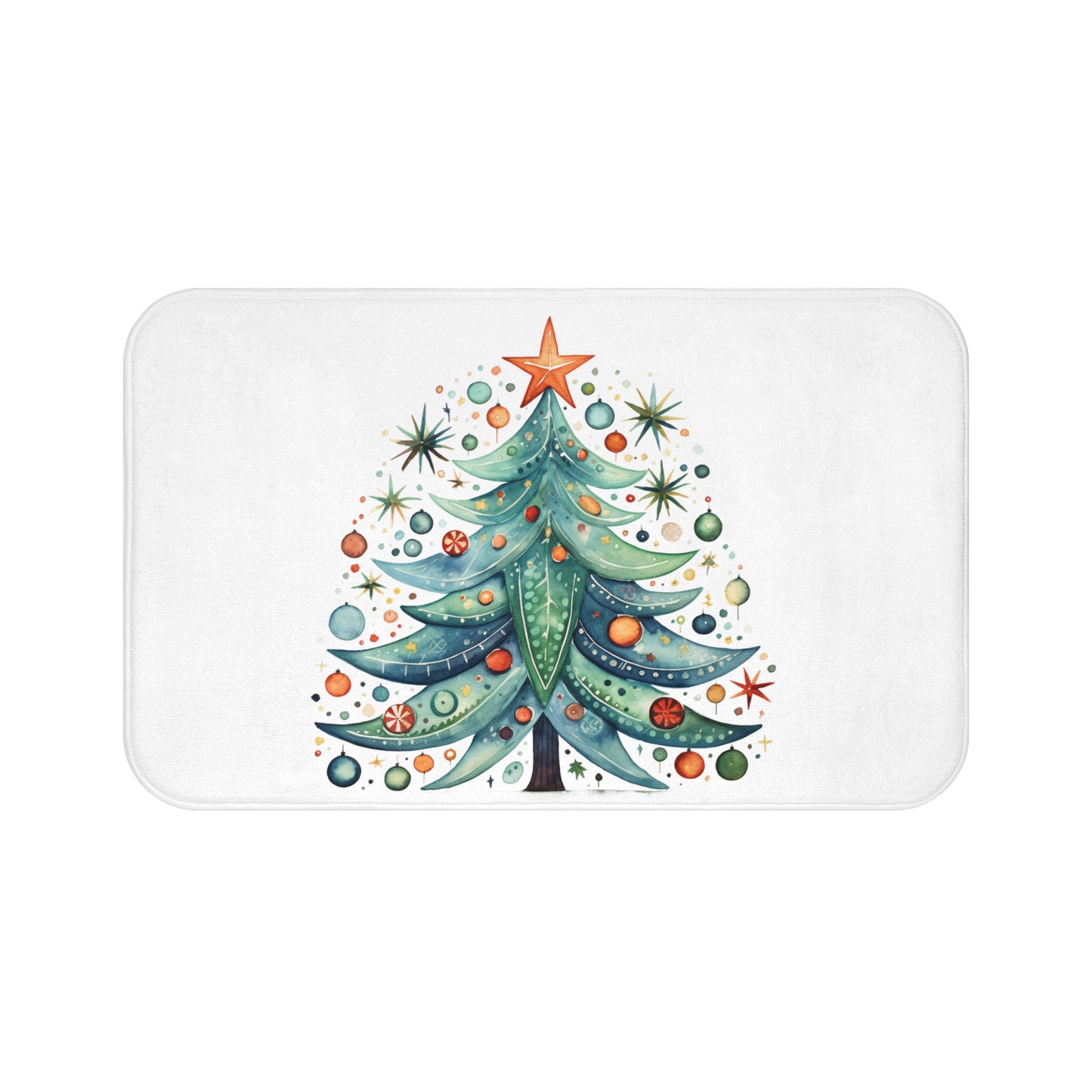 Christmas Tree Funk Microfiber Bath Mat