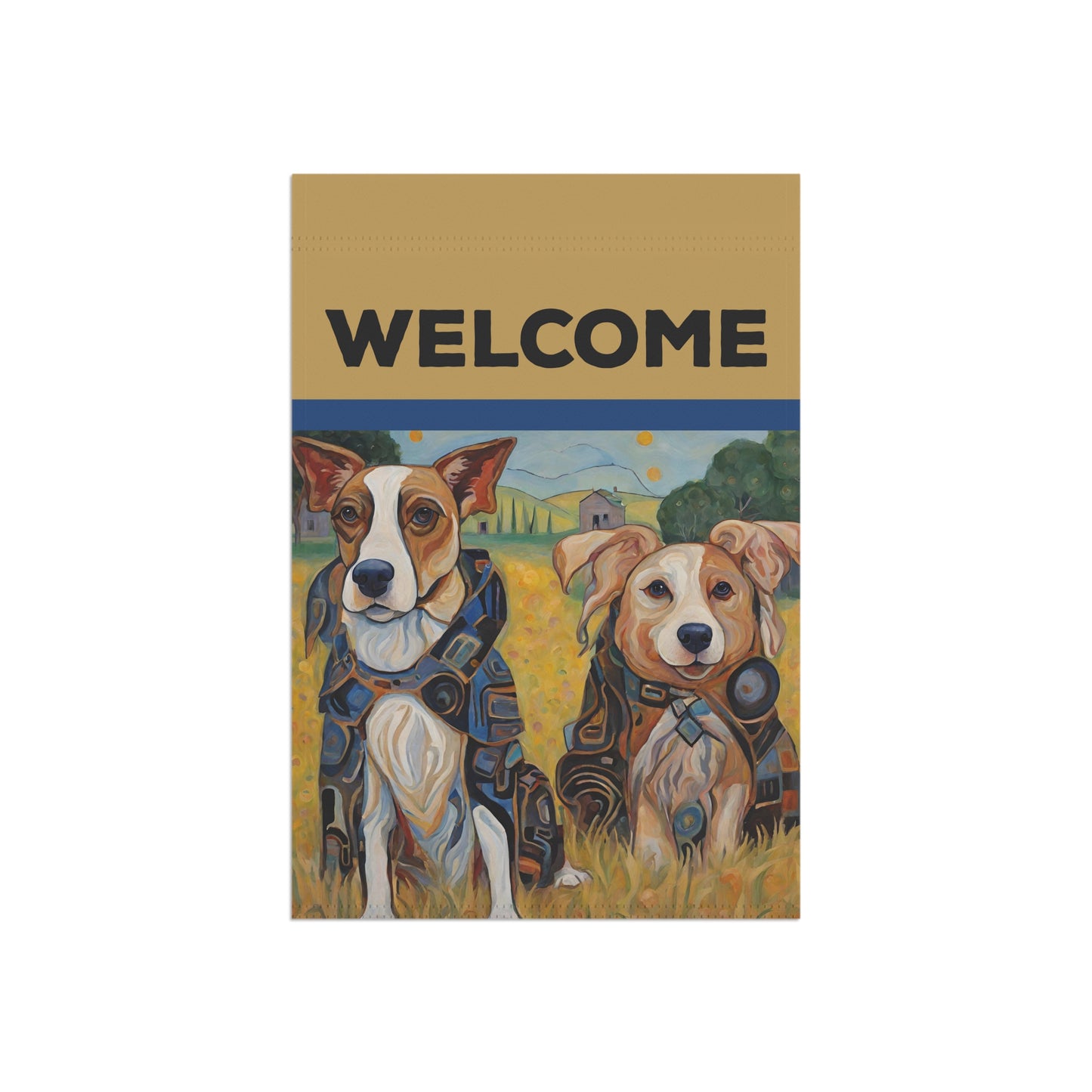 Sherlock & Watson Welcome 2-Sided Garden & House Flag/Banner