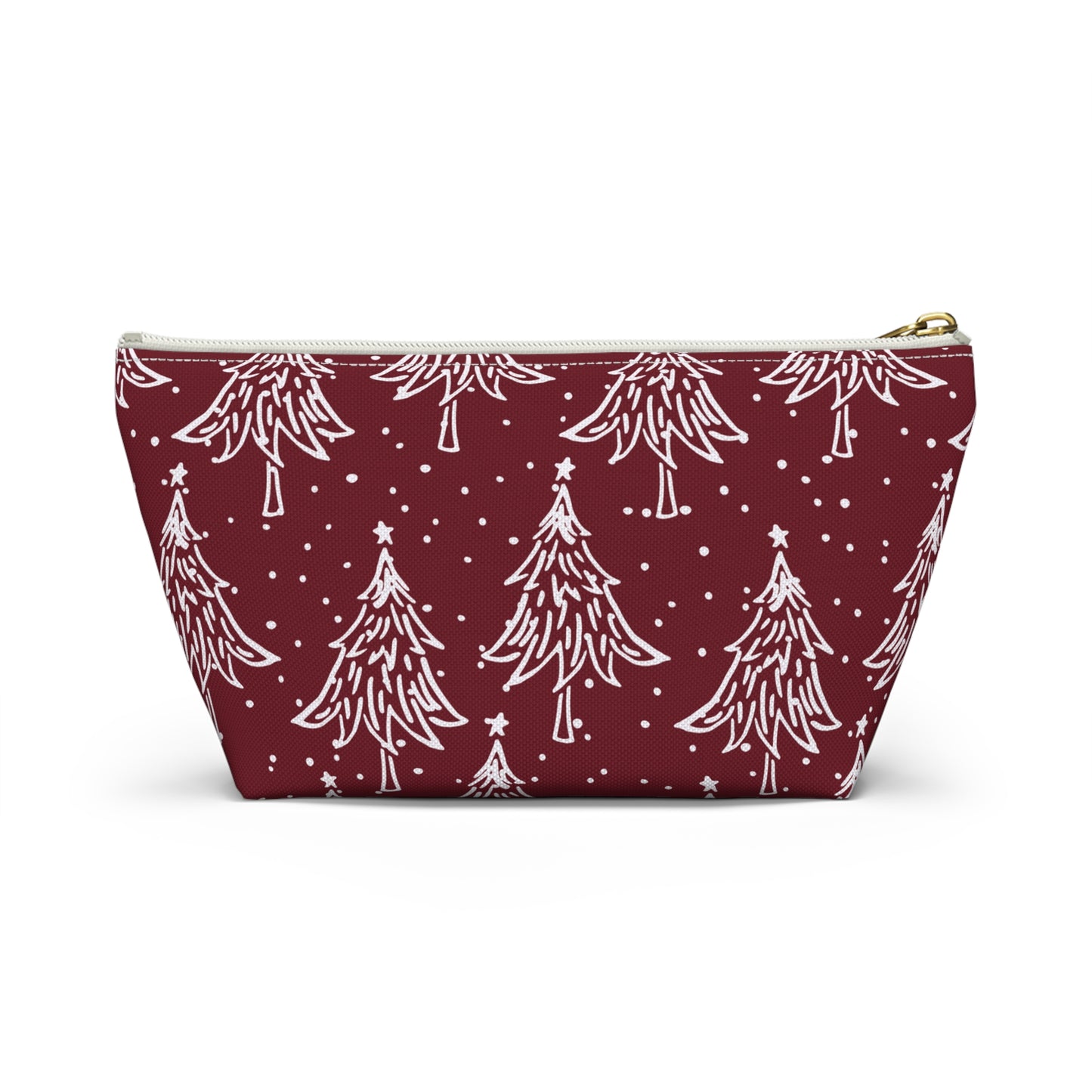 Christmas Trees for All Red Accessory Pouch w T-bottom