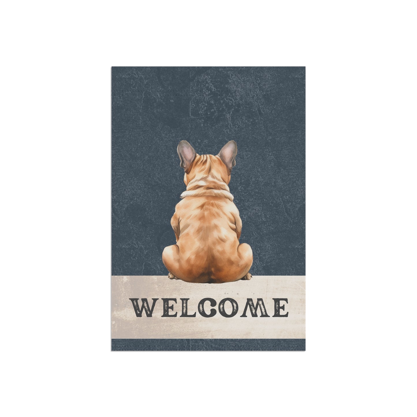 French Bulldog Welcome 2-Sided Garden & House Flag/Banner