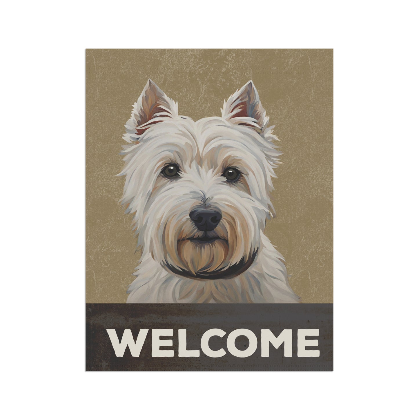 West Highland Terrier Welcome 2-Sided Garden & House Flag/Banner