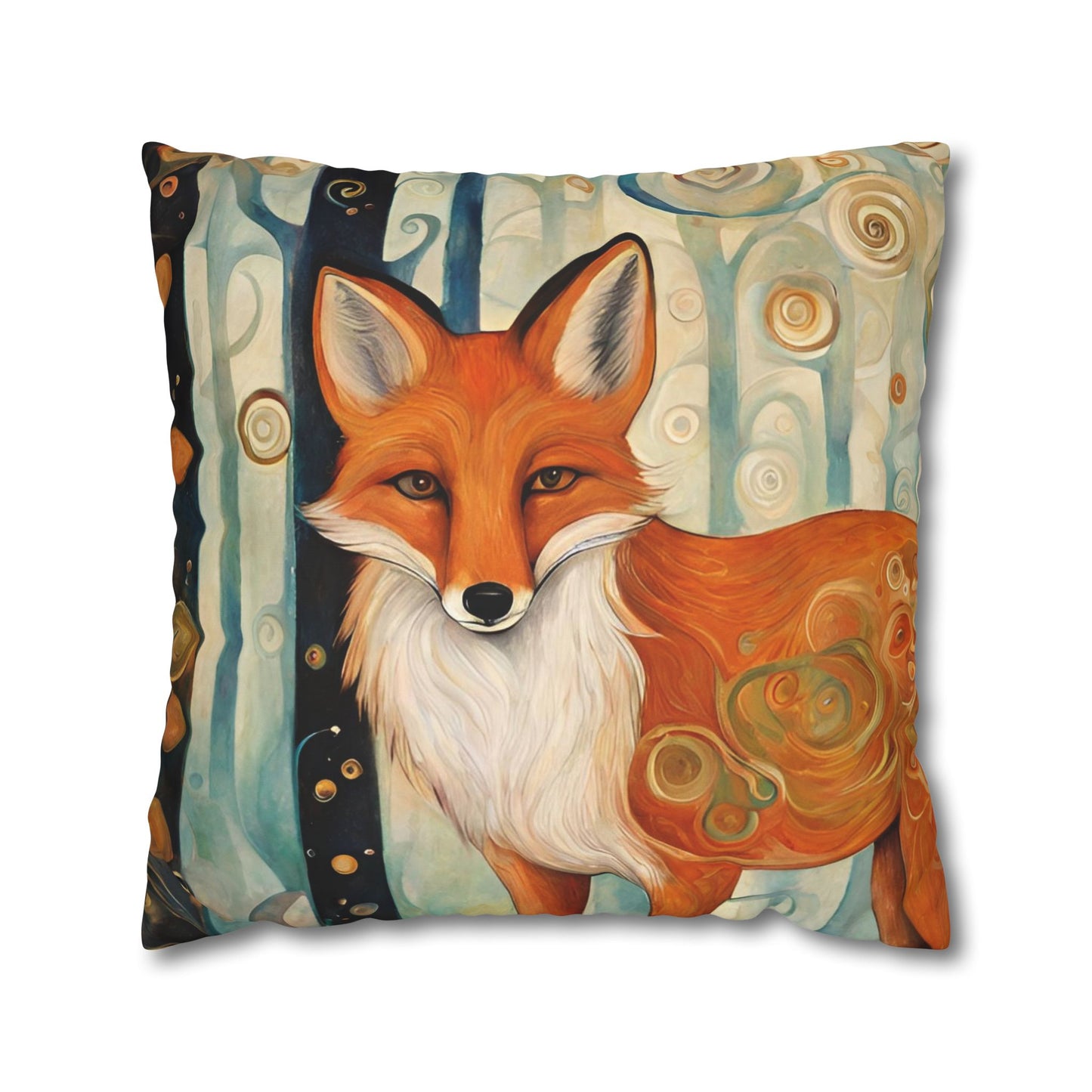 The Fox Square Poly Canvas Pillowcase