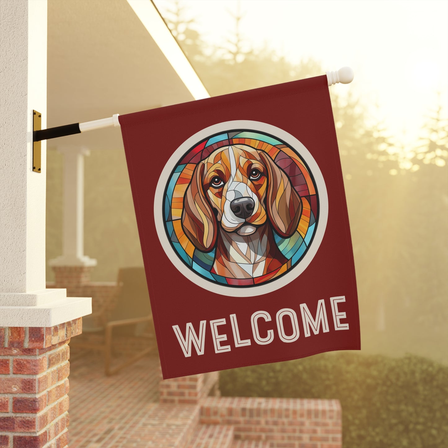 Beagle Welcome 2-Sided Garden & House Flag/Banner