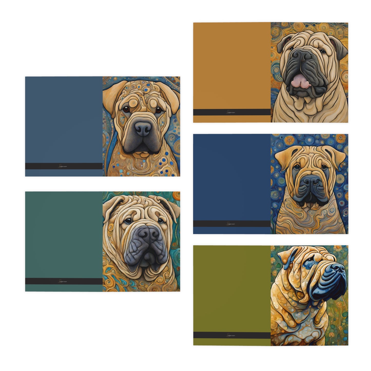 Shar Pei Greeting Cards (5-Pack)