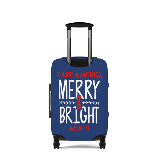 Bold Make America Merry & Bright Again Royal Luggage Cover