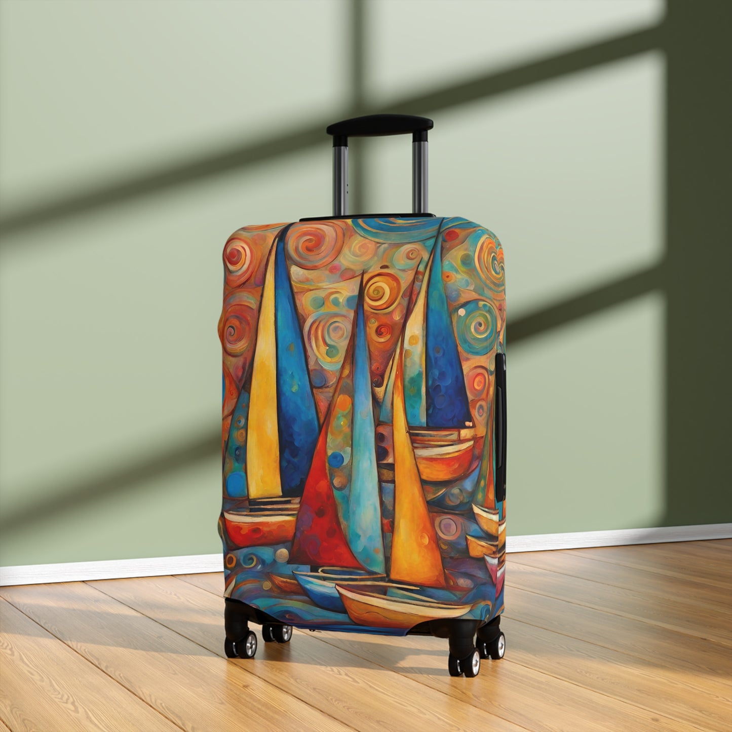 Colorful Sailboats Luggage Cover