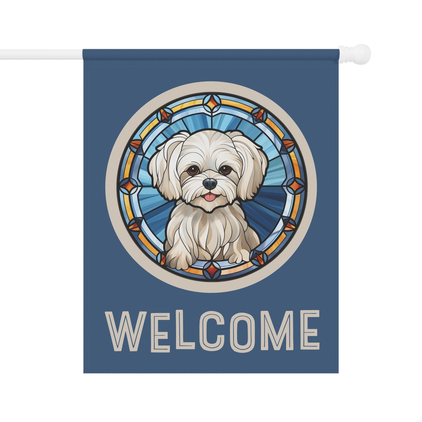 Maltese Welcome 2-Sided Garden & House Flag/Banner