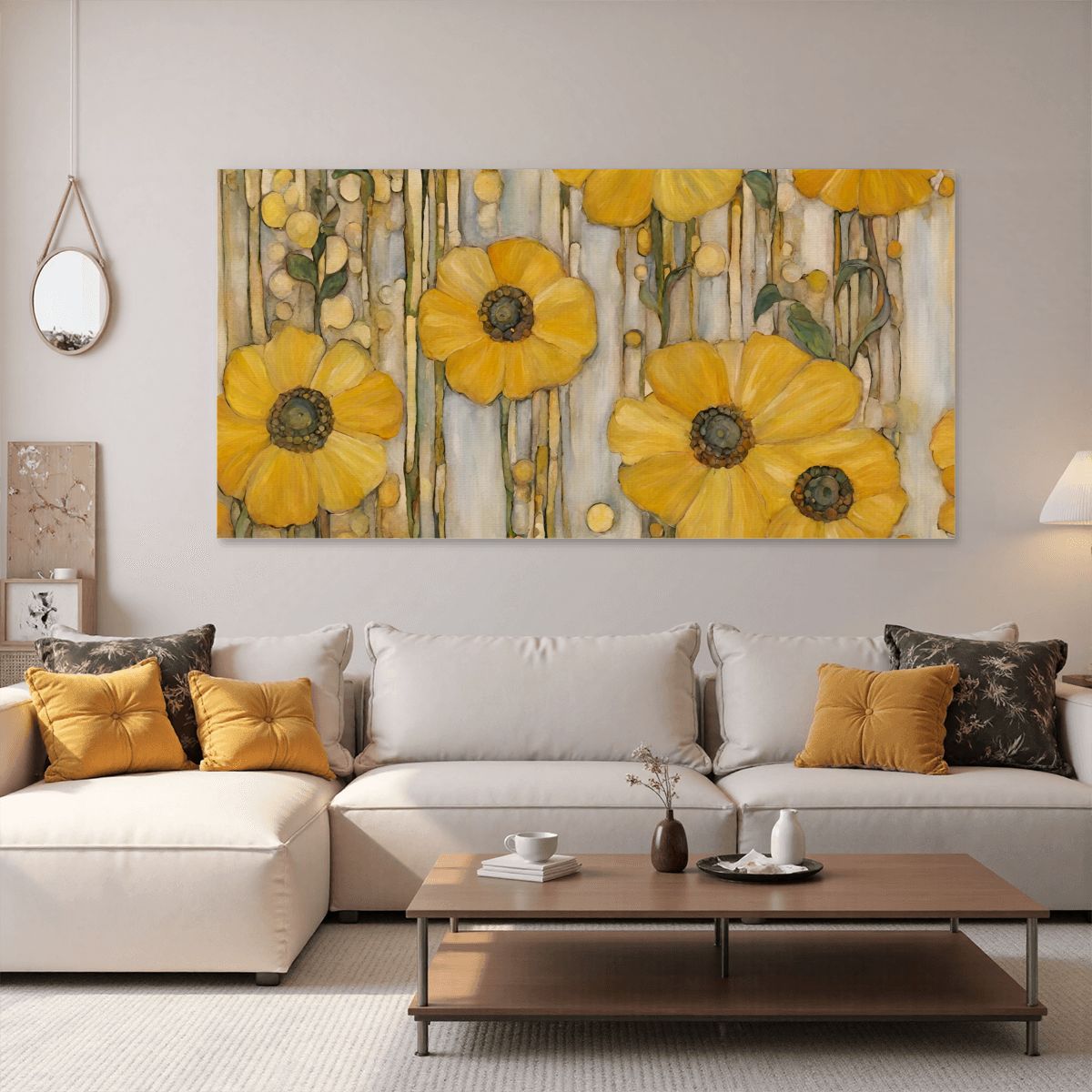 60" x 30" Printed Canvas Fabric Wall Art - No Frame (Made in USA)