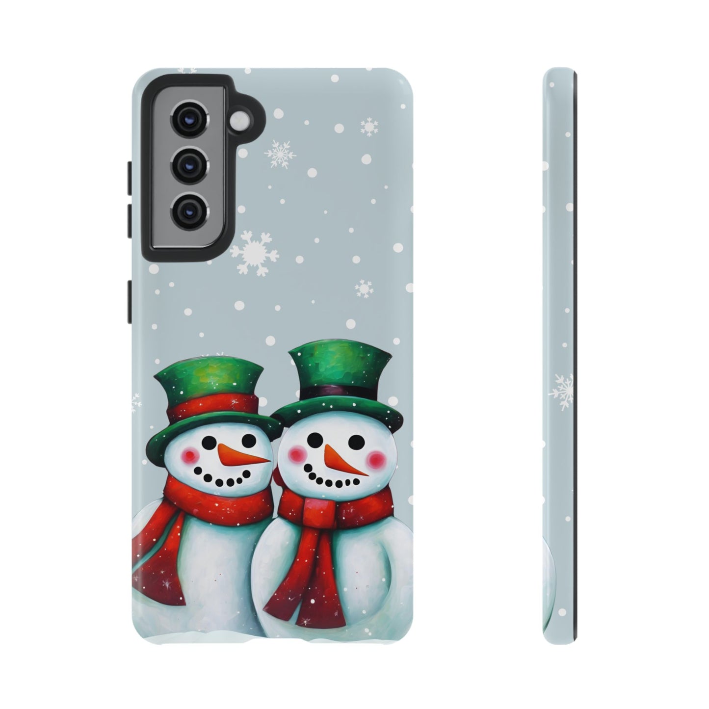 Snowman Couple iPhone Samsung Galaxy Google Pixel Tough Cases