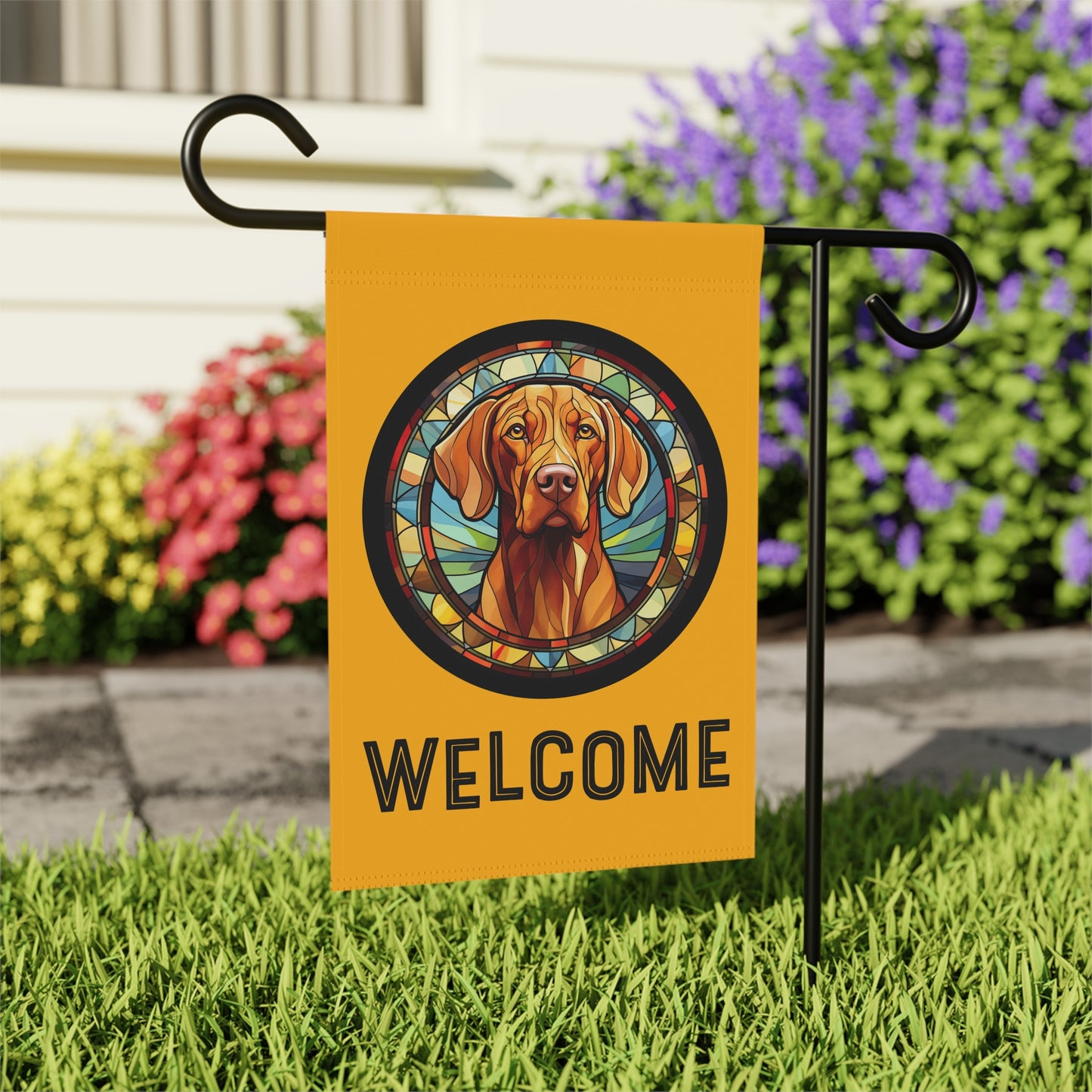 Viszla Welcome 2-Sided Garden & House Flag/Banner