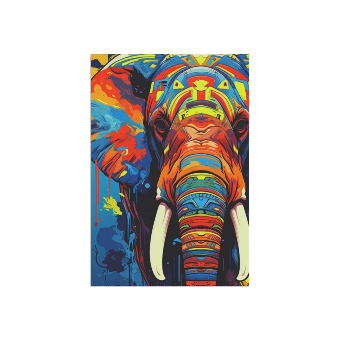 Just For the Helephant Abstract 2-Sided Garden & House Flag/Banner