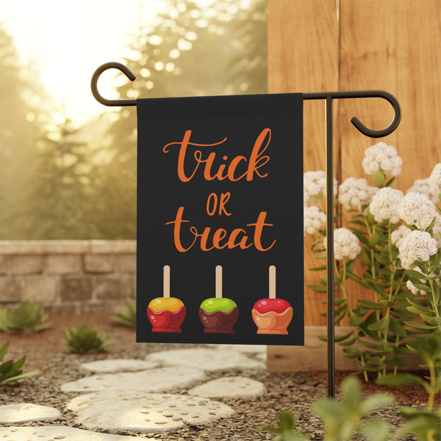 Trick or Treat Candy Apples 2-Sided Garden & House Banner