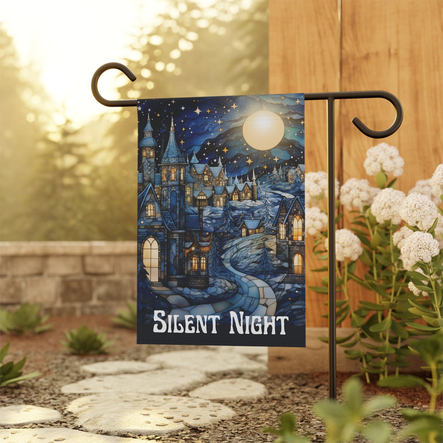 Silent Night 2-Sided Garden & House Banner