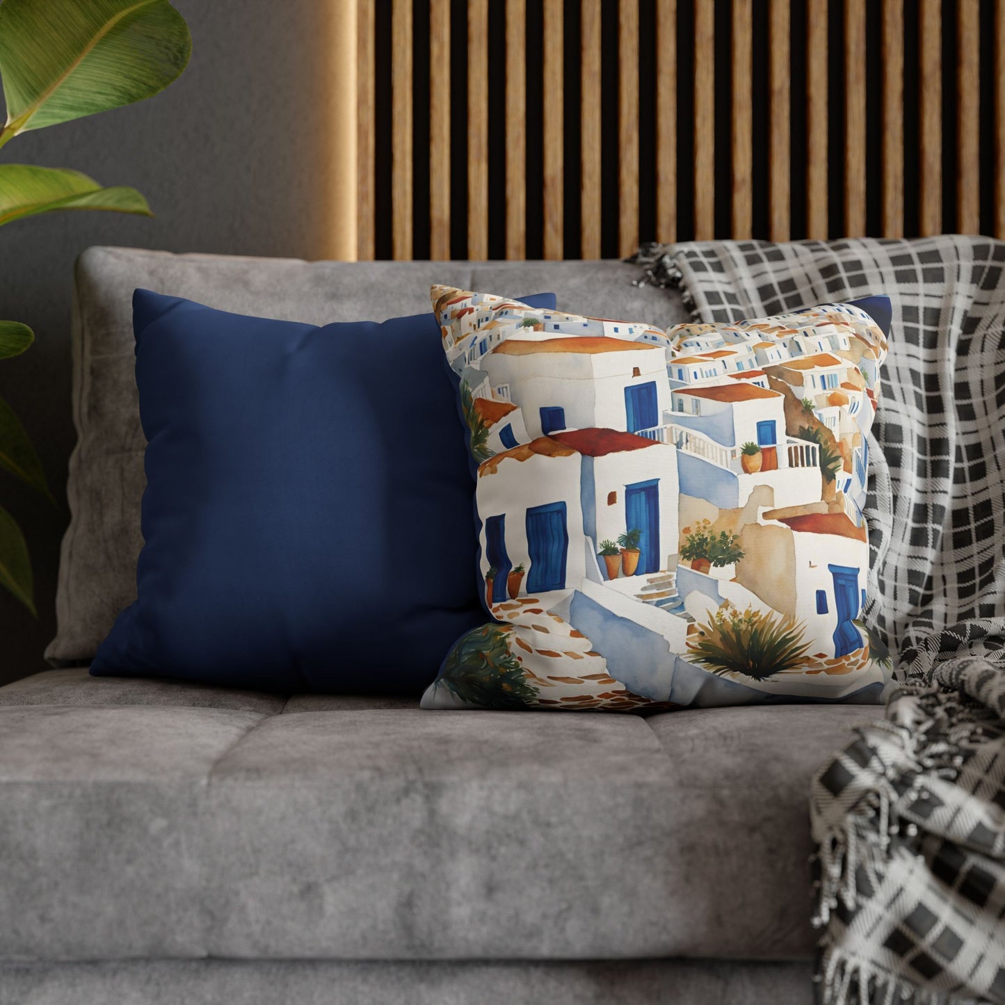 It's Greek Square Poly Canvas Pillowcase