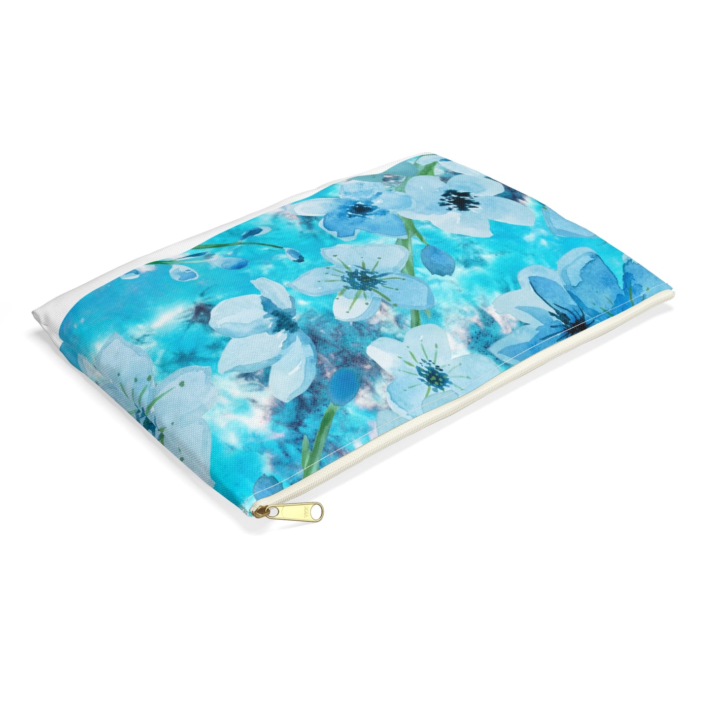 Nordic Floral Journal Makeup Pencil Zipper Accessory Pouch