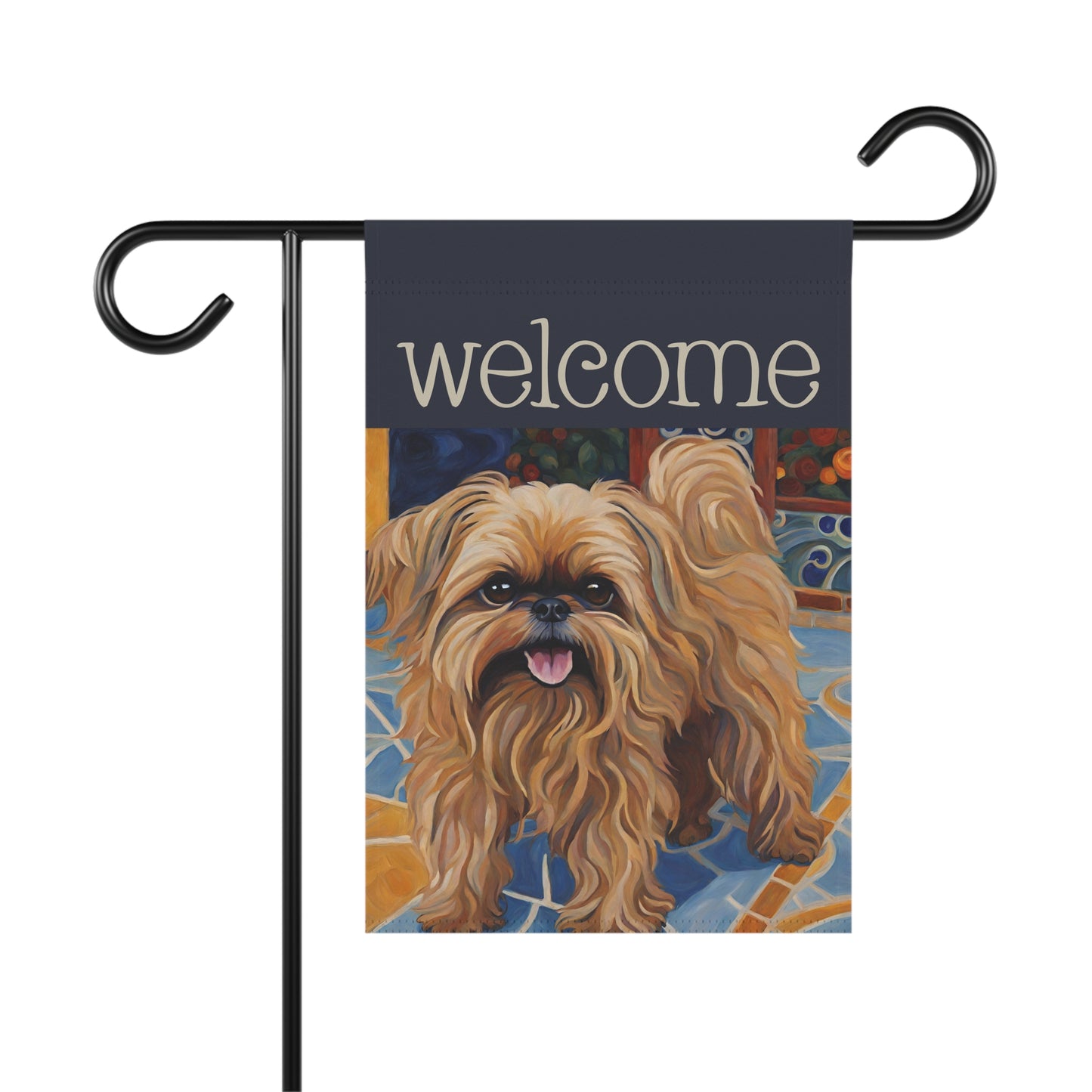 Brussels Griffon Welcome 2-Sided Garden & House Flag/Banner