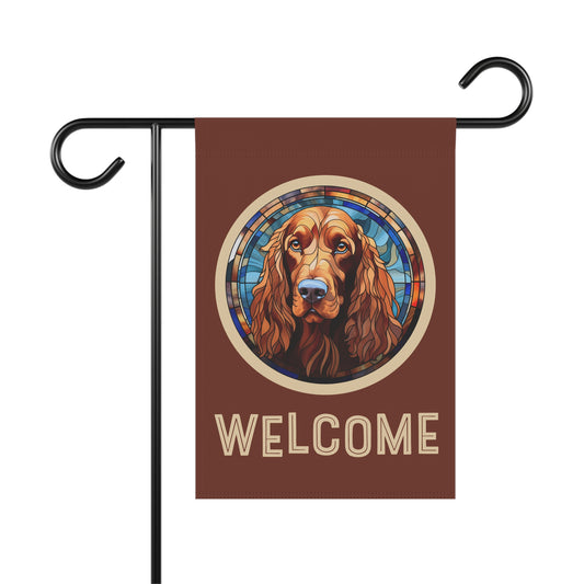 Irish Setter Welcome 2-Sided Garden & House Flag/Banner