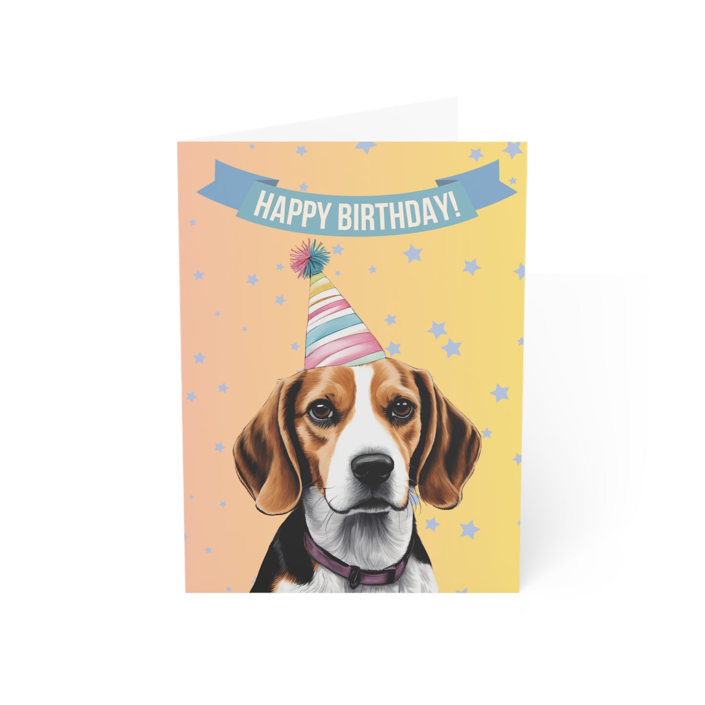 Beagle Happy Birthday 5 x 7 Greeting Cards (10 Pack)