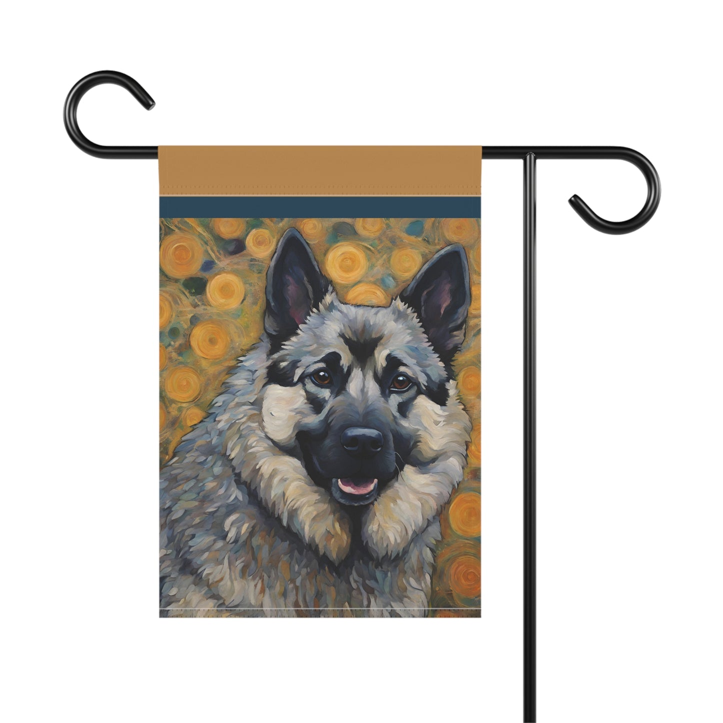 Norwegian Elkhound 2-Sided Garden & House Flag/Banner
