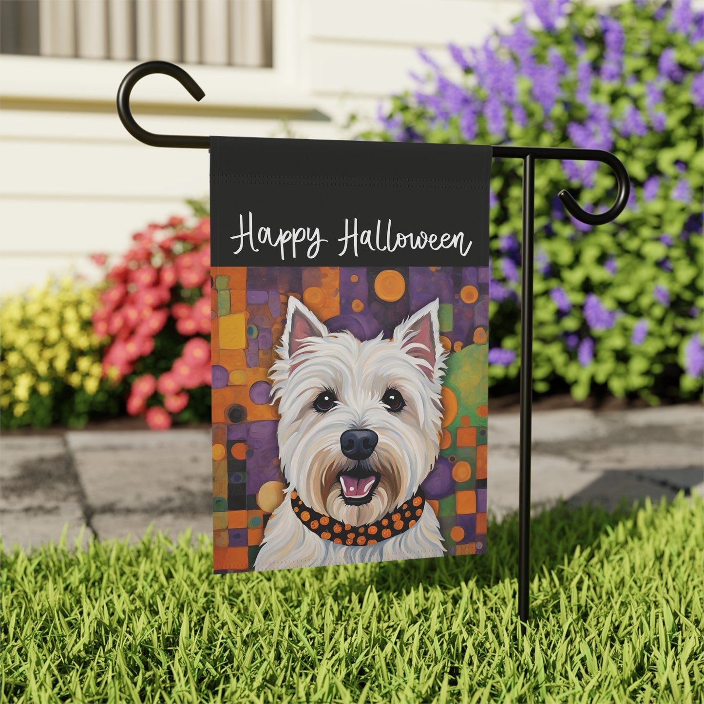 Westie Happy Halloween 2-Sided Garden & House Flag/Banner