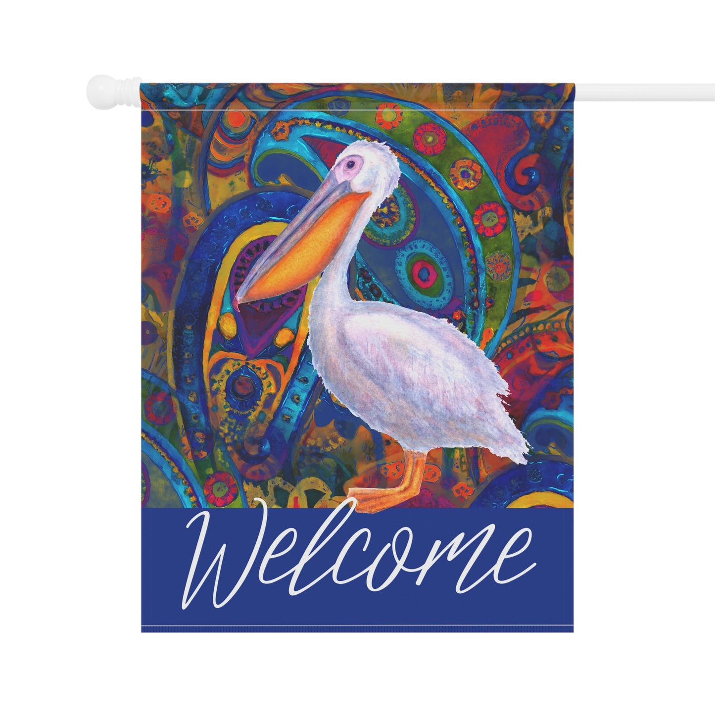 Pelican Welcome 2-Sided Garden & House Flag/Banner