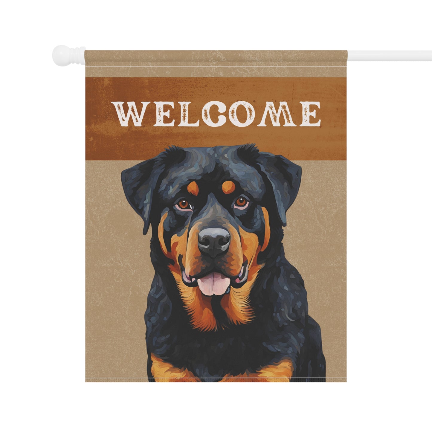 Rottweiler Welcome 2-Sided Garden & House Flag/Banner