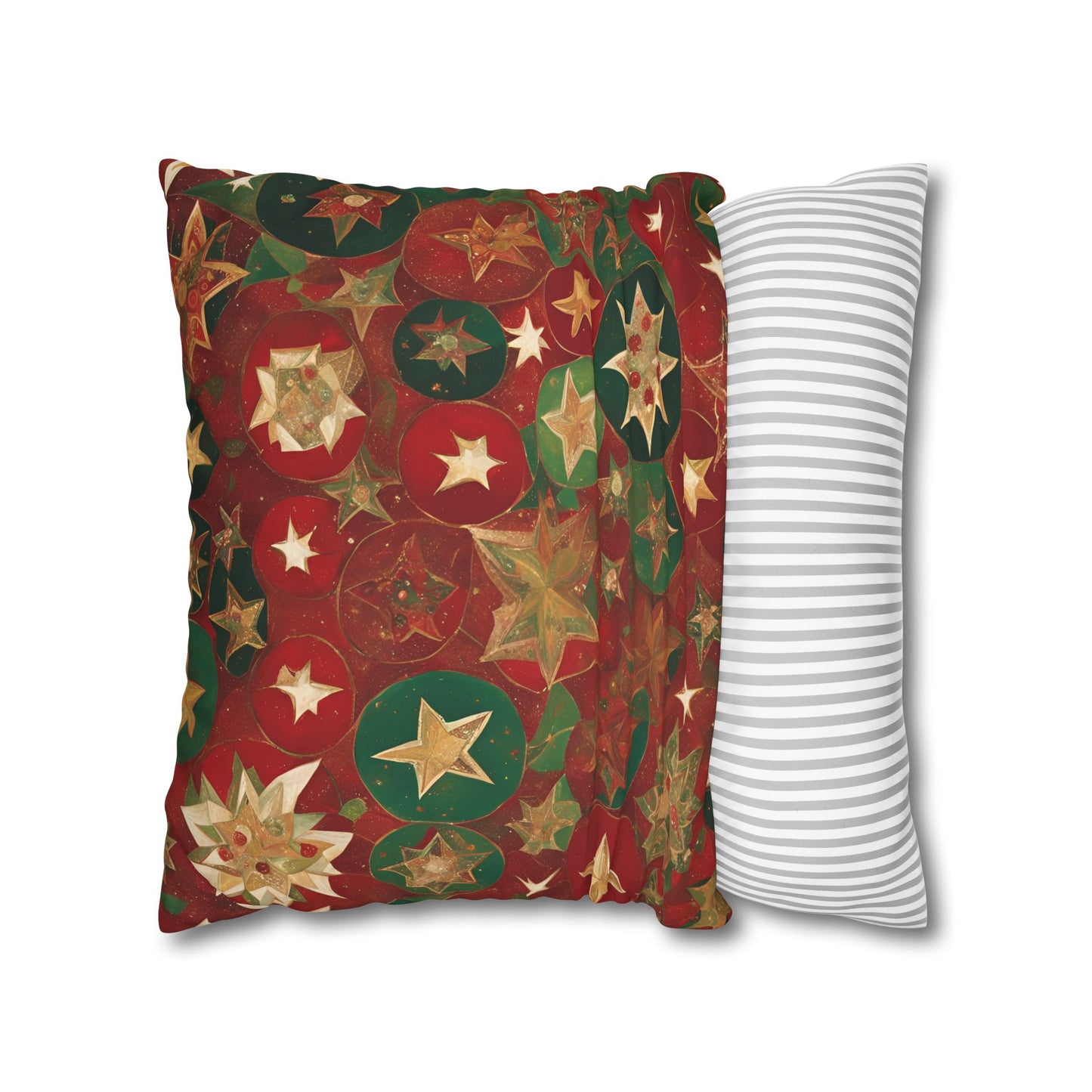 Holidaze Starz Square Poly Canvas Pillowcase