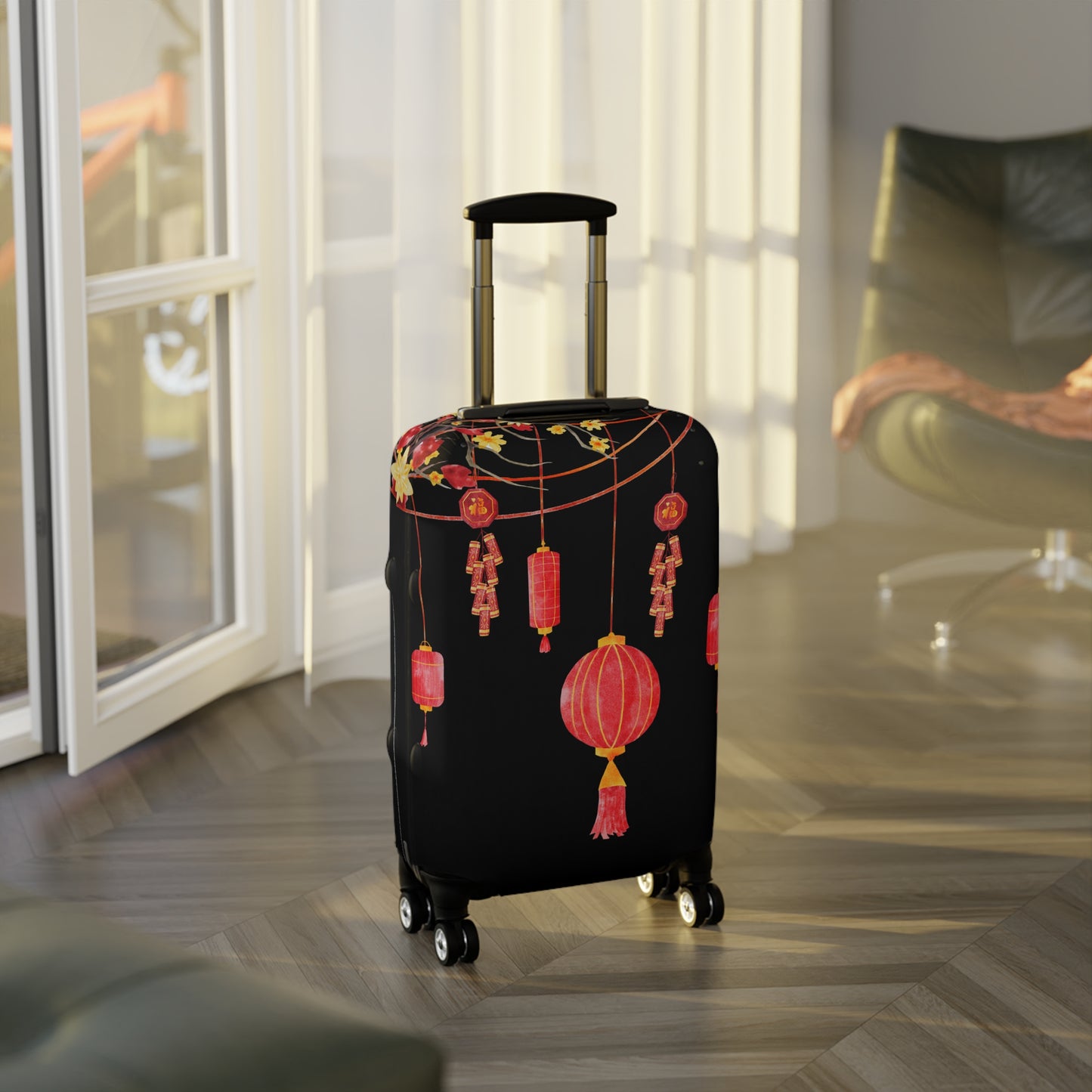 Chinese Paper Lanterns Luggage Cover