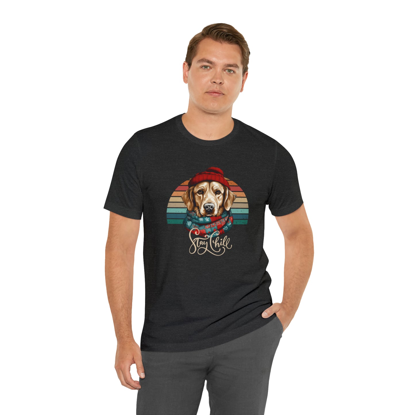 Stay Chill Golden Retriever Unisex Jersey Short Sleeve Tee